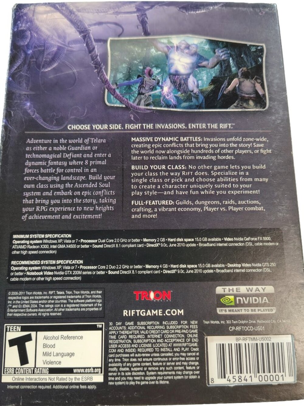 (2011) Rift PC Video Game - Picture 2 of 5